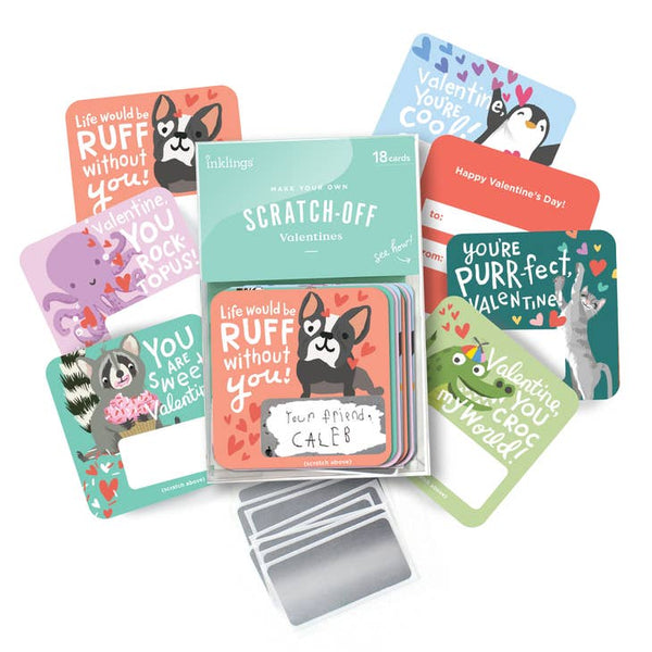 Animal Pun Scratch-off Valentines - A Little Confetti