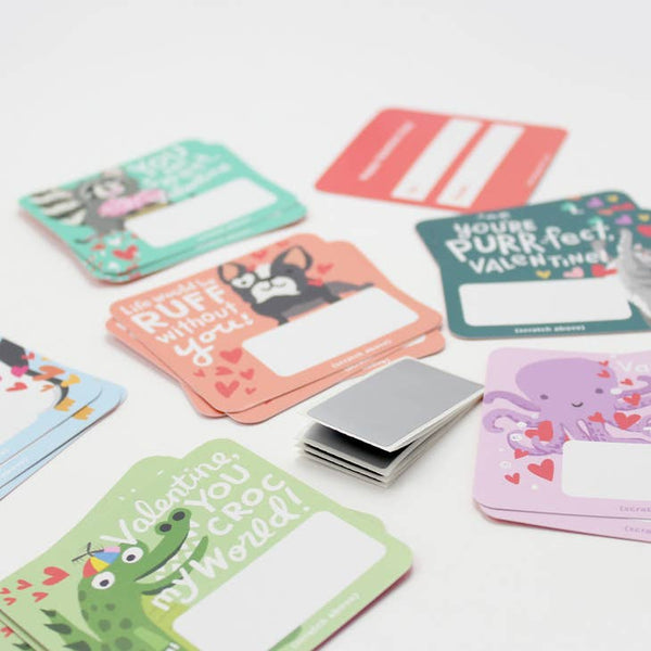Animal Pun Scratch-off Valentines - A Little Confetti