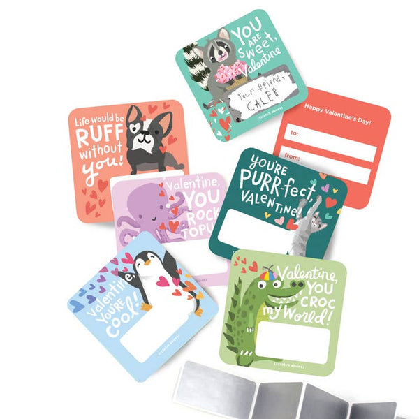 Animal Pun Scratch-off Valentines - A Little Confetti