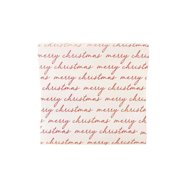 Believe Merry Christmas Paper Table Runner