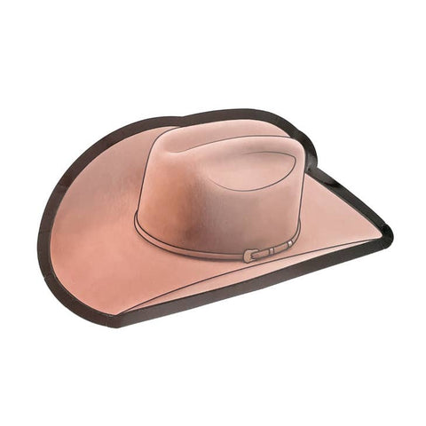 Brown Felt Cowboy Hat Plates
