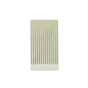 Green Striped Fringe Dinner Napkin