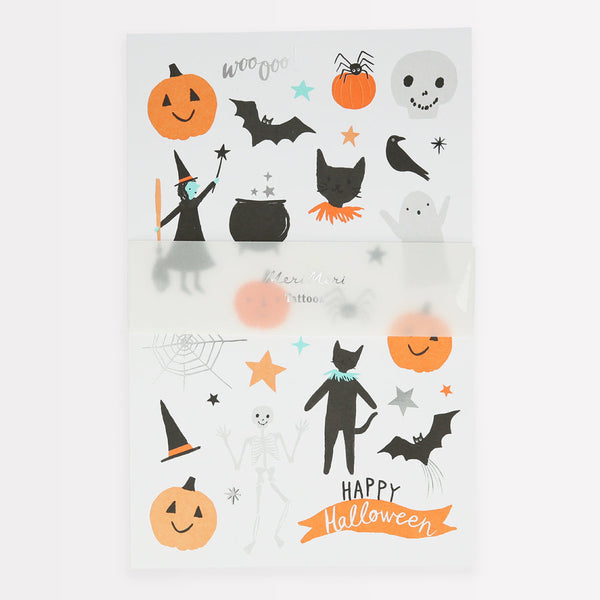 Happy Halloween Temporary Tattoo Sheets