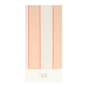 Peach Striped Table Cloth