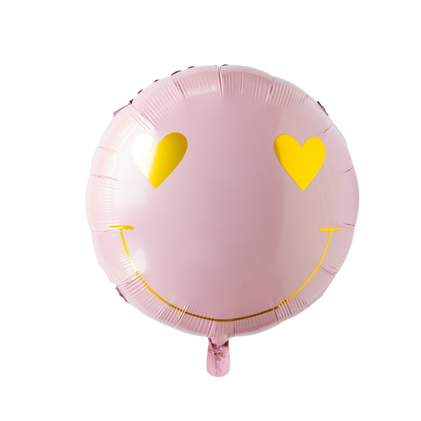 Heart Eyes Smiley Foil Balloon
