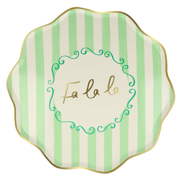 Striped Christmas Dinner Plates