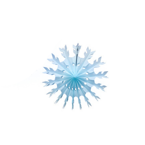 Light Blue Tissue Paper Snowflake