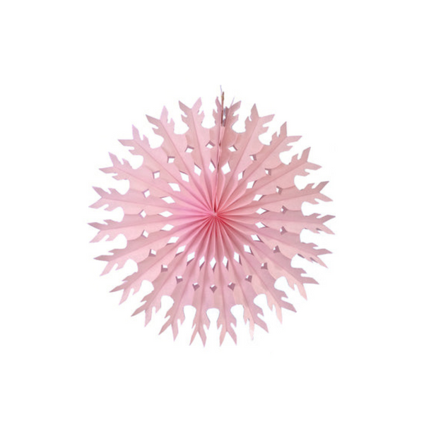 Light Pink Tissue Paper Snowflakes