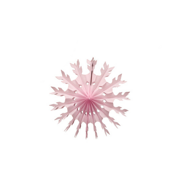 Light Pink Tissue Paper Snowflakes