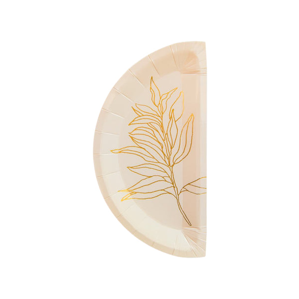 cream plate with gold leaf design, A Little Confetti