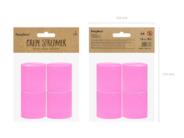 Pink Crepe Paper Streamer - A Little Confetti
