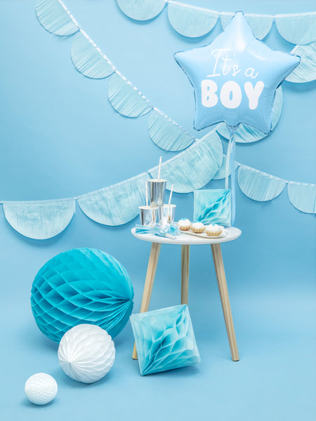 Light Blue Honeycomb Balls