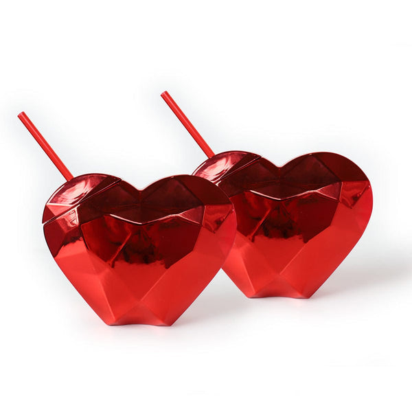 Red Disco Heart Tumbler