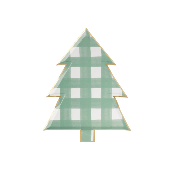 Gingham Tree Plates