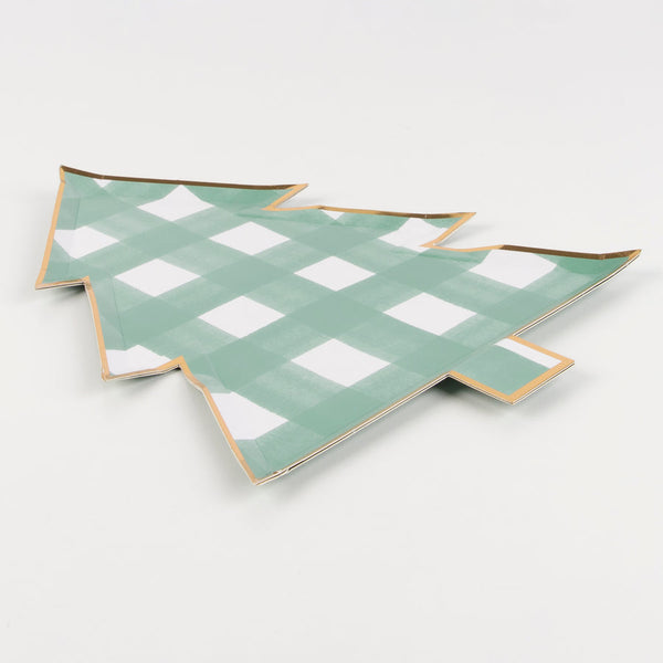 Gingham Tree Plates