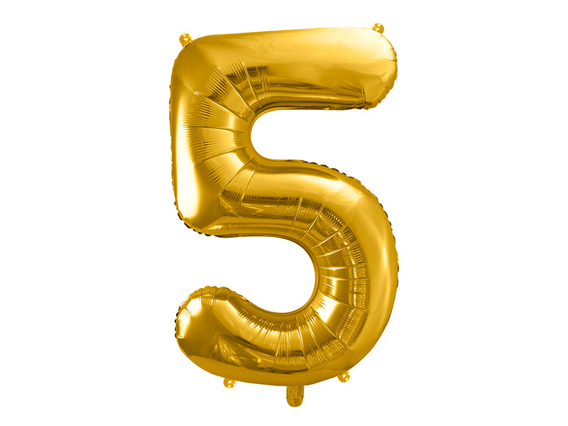 Gold number on sale 5 balloon