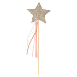 Gold glitter wands with pink tassels - A Little Confetti
