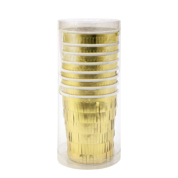 Gold Fringe Party Cups A Little Confetti