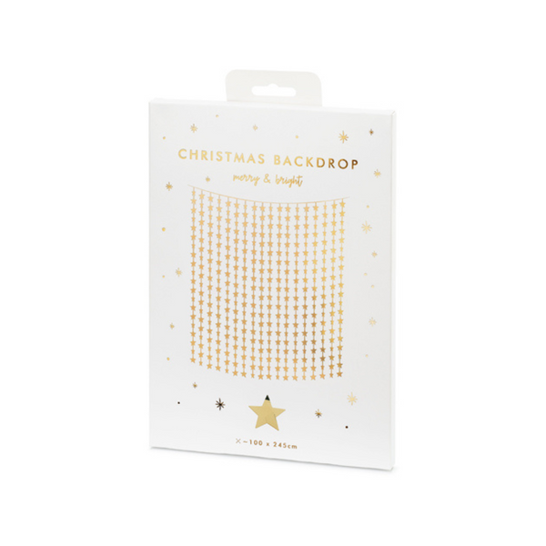 Gold Stars Party Curtain