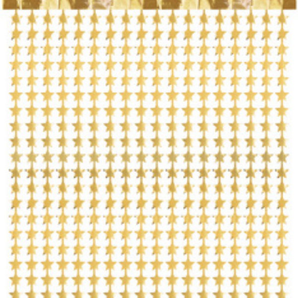 Gold Stars Party Curtain