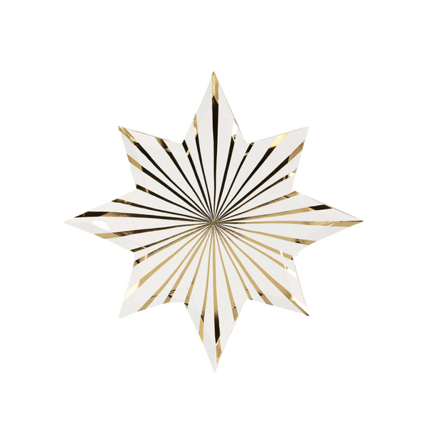 Gold Stripe Star Plates