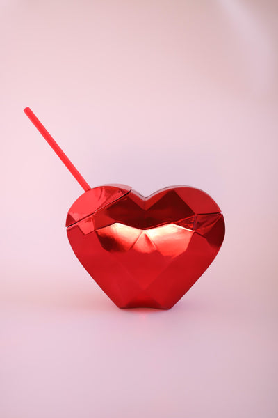 Red Disco Heart Tumbler