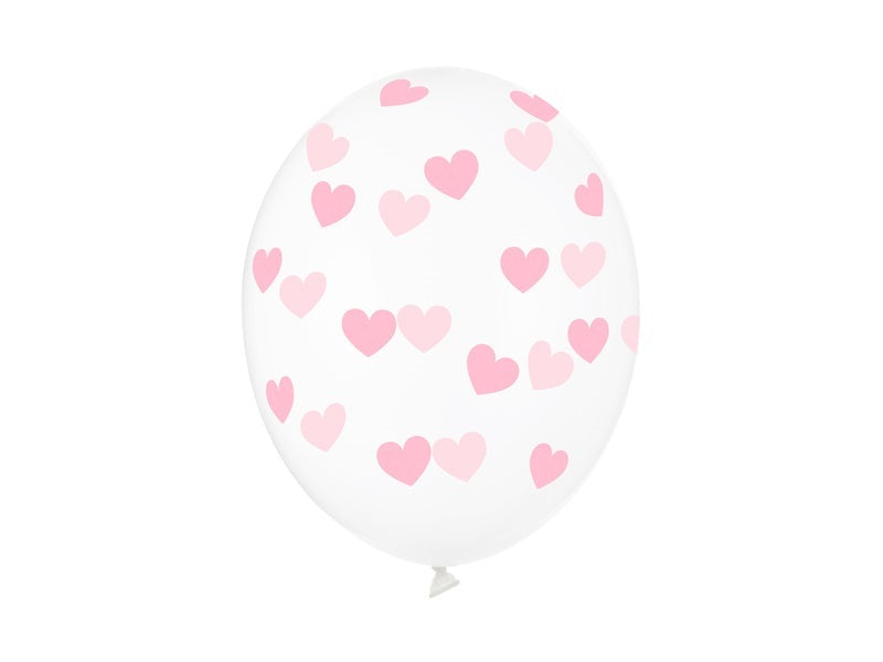 Light Pink Hearts Latex Balloon