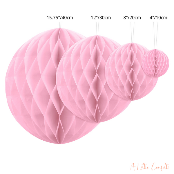 Light Pink Honeycomb Balls