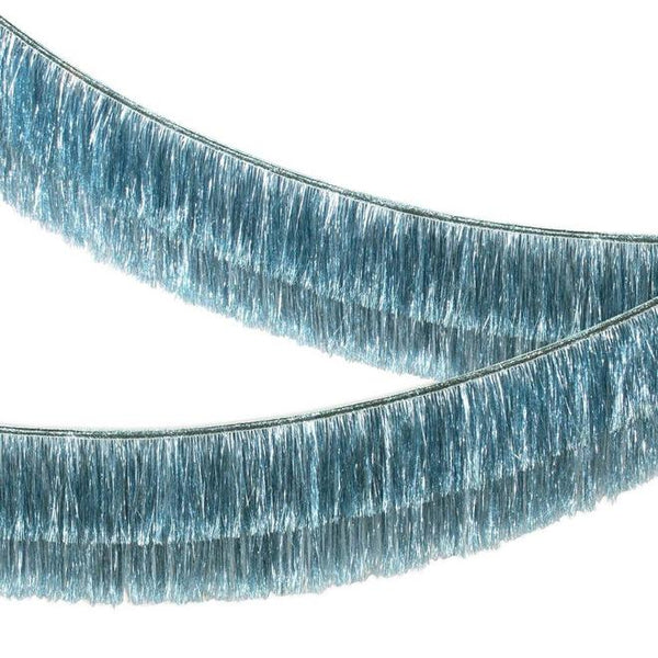 Blue Tinsel Fringe Garland - A Little Confetti