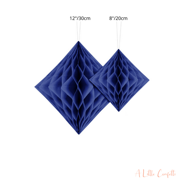 Navy Blue Honeycomb Diamonds