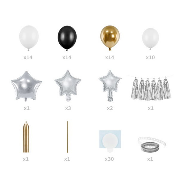 New Years Eve Balloon Garland Kit