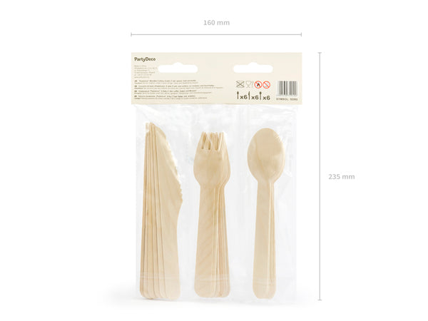 Pink Heart Wooden Cutlery - A Little Confetti