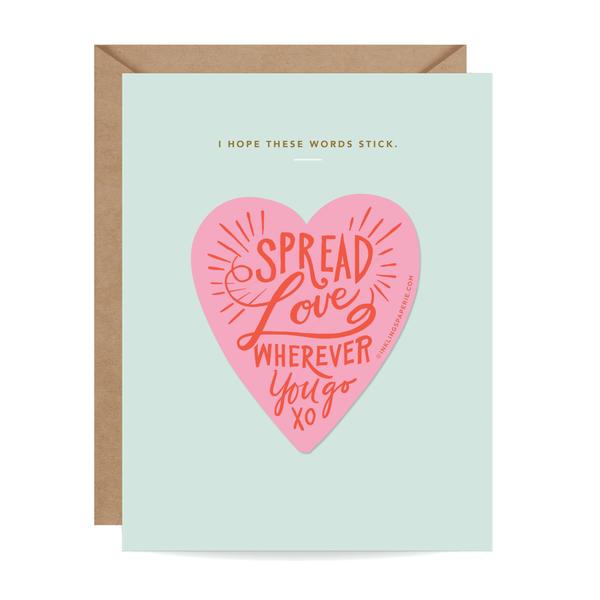 Vinyl Sticker Card - Spread Love