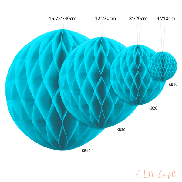 Turquoise Honeycomb Balls