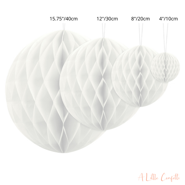 White Honeycomb Balls