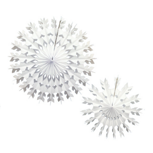 White Tissue Paper Snowflakes (choose your size)