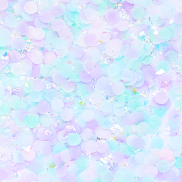 Blue and purple mermaid confetti, A Little Confett