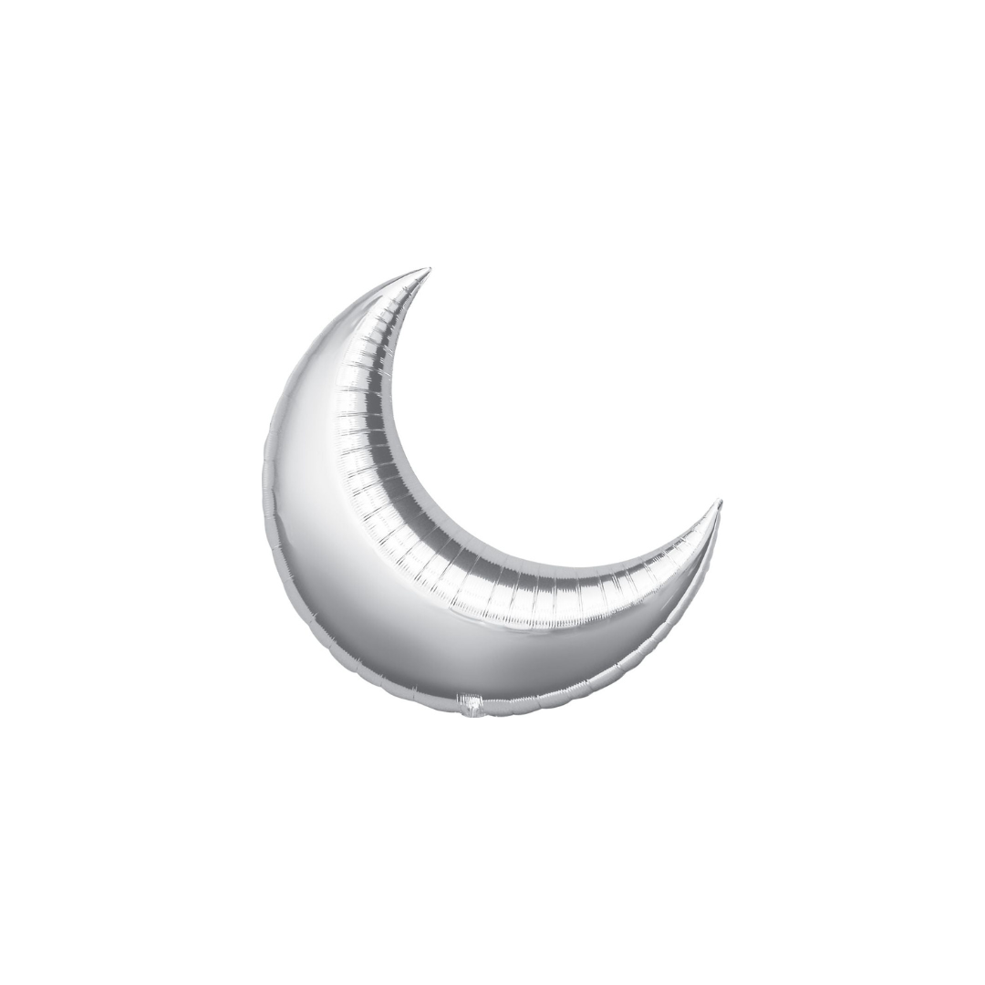 Silver 17" Foil Moon Balloon - Pre-Order