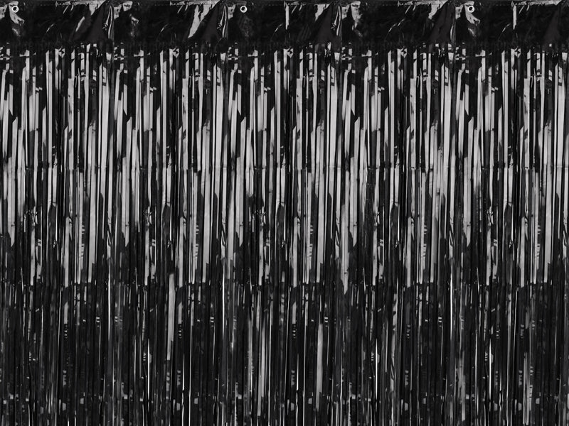 Black Fringe Curtain Backdrop