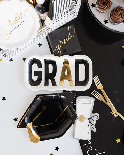 Script Grad Cocktail Napkins