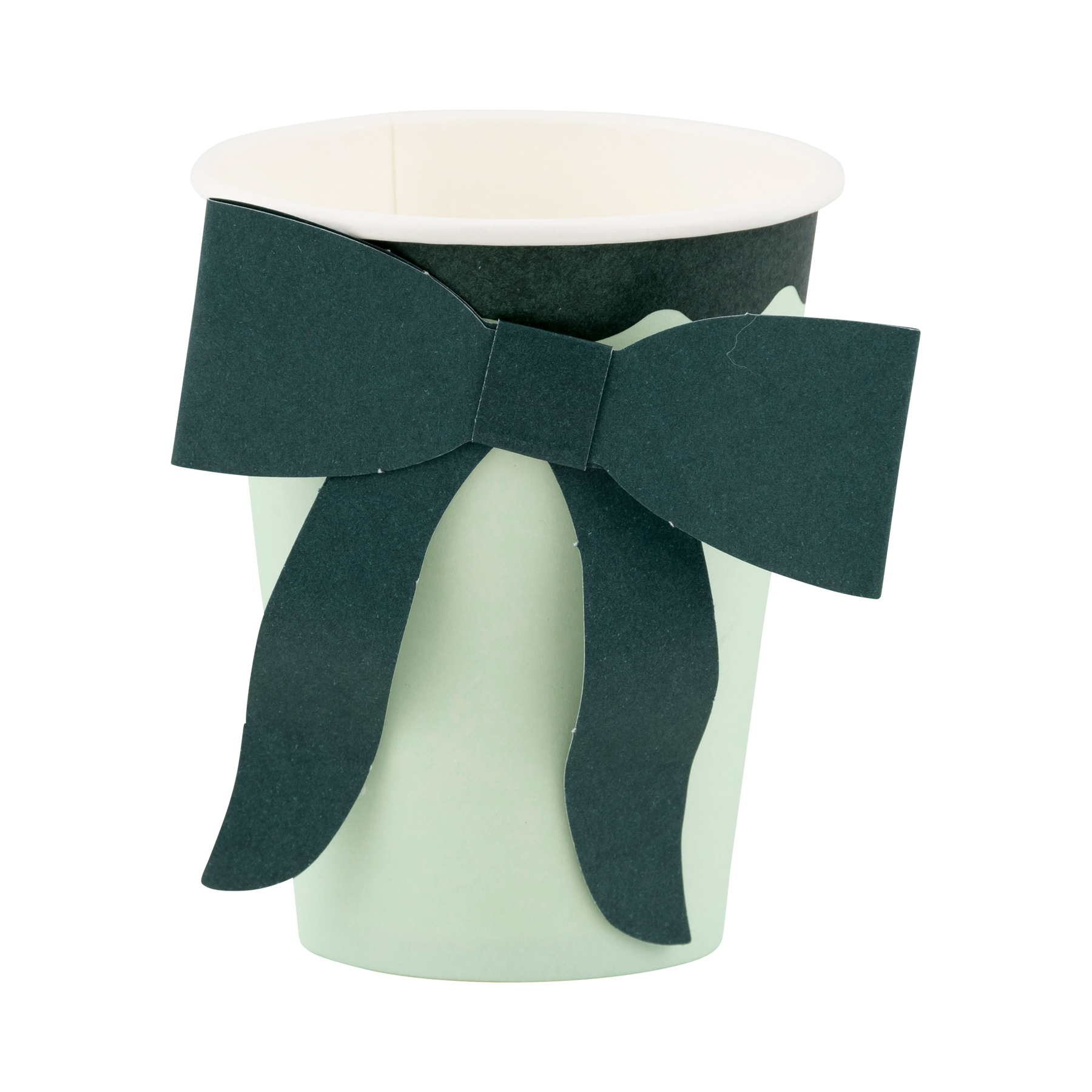 Mint & Green Bow Paper Cups