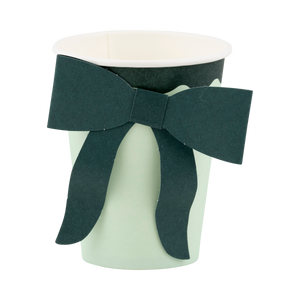 Mint & Green Bow Paper Cups