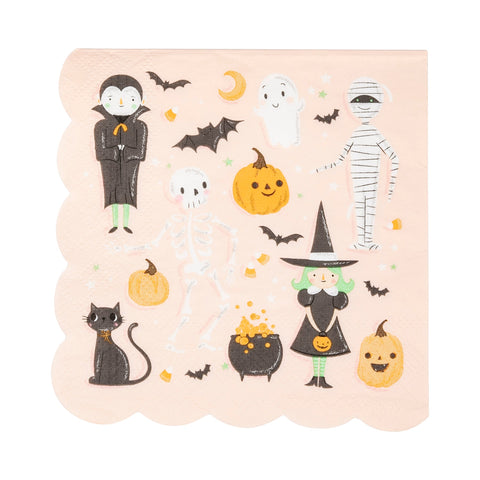 Halloween Character Scalloped Napkins