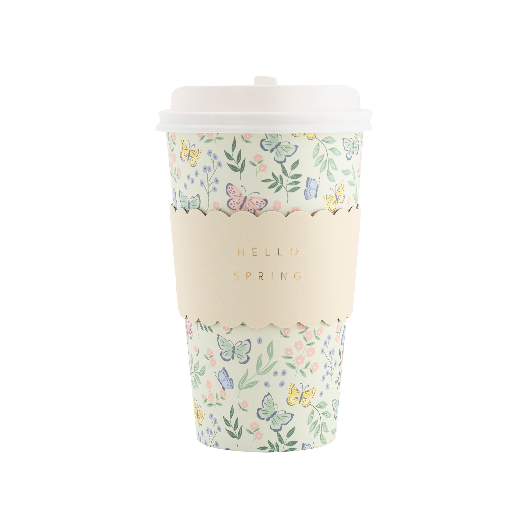 Hello Spring Butterfly To-Go Cups