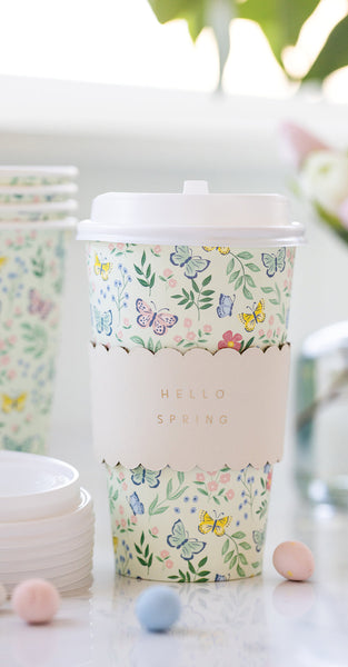 Hello Spring Butterfly To-Go Cups