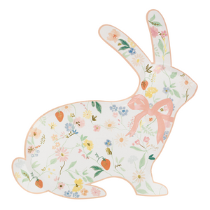 Elegant Floral Bunny Plates