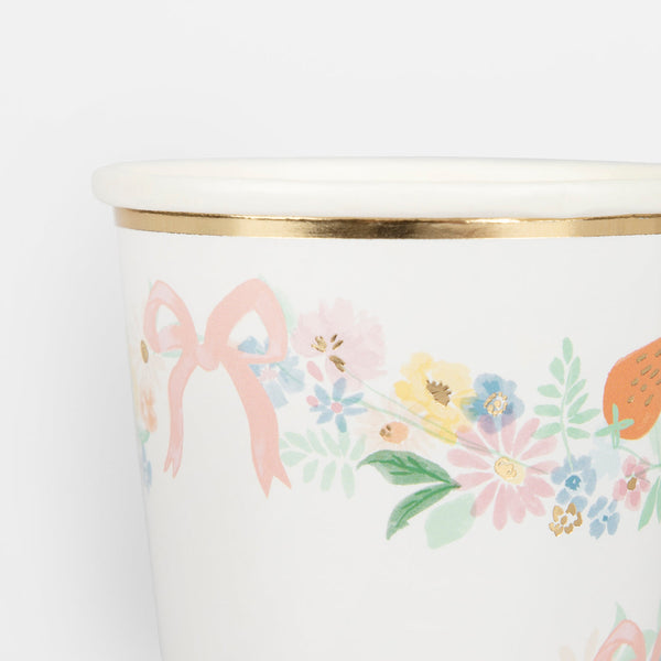 Elegant Floral Cups