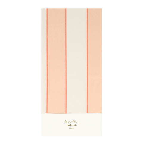 Peach Striped Table Cloth