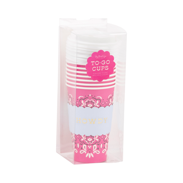 Pink Bandana To-Go Cups