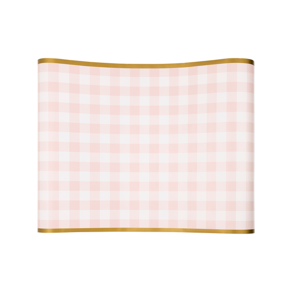 Pink Gingham Table Runner